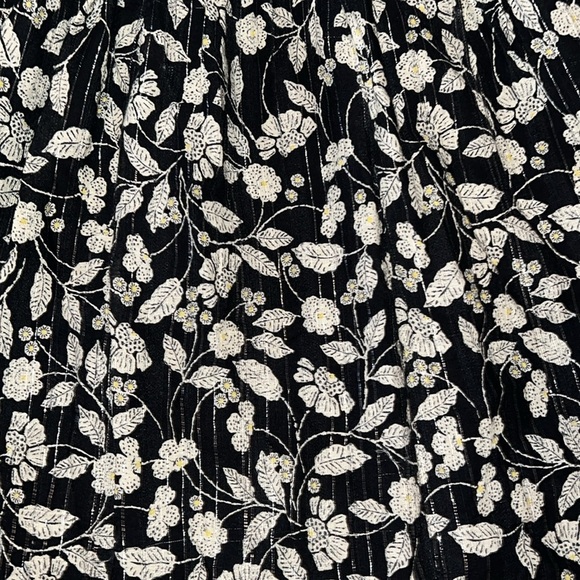 Zara Floral Metallic Elegant Babydoll Romper size Small - Picture 4 of 8